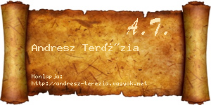 Andresz Terézia névjegykártya