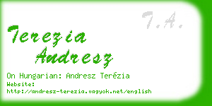 terezia andresz business card