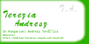 terezia andresz business card